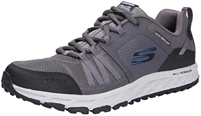 Skechers Escape Plan, Zapatillas Hombre, Negro (CCBL Black Leather/Mesh/Trim), 42.5 EU