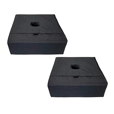 Paquete de 2 bolsas de arena con base cuadrada de paraguas voladizo, bolsa de peso, solución de seguridad, arena llena de arena, impermeable, resisten