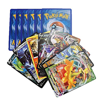 100 Cartas Pokemon Español Edición Espada y Escudo - Contienen 8 + 1 Cartas Aleatorias en Cada sobre de Tarjetas Basic - V - VMax Gigamax - Carta de B