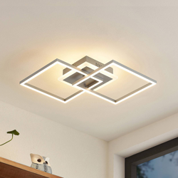 Lindby plafón LED Fjardo CCT cuadrados, plata precio