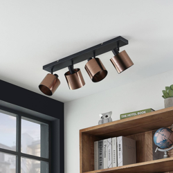 Lindby Joudy plafón, 4 luces, bronce oscuro en oferta