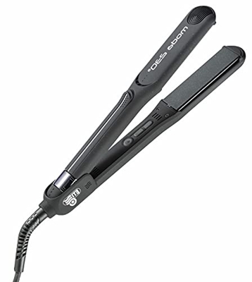 ETI Plancha de Pelo Profesional con Pantalla Led para el Control de la Temperatura, Alisador y Rizador, Cuchillas de Cerámica y Polvo de Diamantes, Br