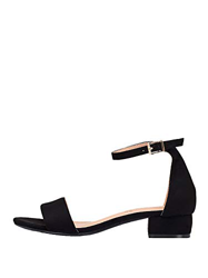 Marypaz, Sandalia plana básica moda verano para Mujer Negro 37 EU en oferta