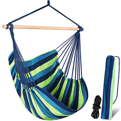 Chihee Silla de la Hamaca Hamaca Grande de relajación Que cuelga, Silla de Tela del algodón para Mayor Comodidad y Durabilidad Interior/al Aire Libre  en oferta