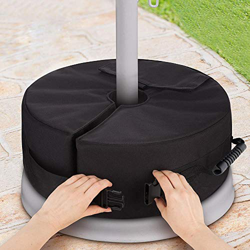 Ghopy Bolsa de peso de base de paraguas de 18 pulgadas, desmontable redondo, 600D resistente a la intemperie con 2 asas para patio, playa, exterior, v en oferta