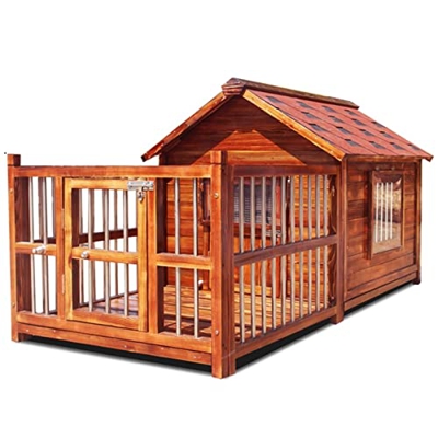 Casetas para perros Casa para Perros Al Aire Libre Perrera De Madera Maciza Impermeable Perro Mediano Y Grande Perrera Golden Retriever Perrera Cálida