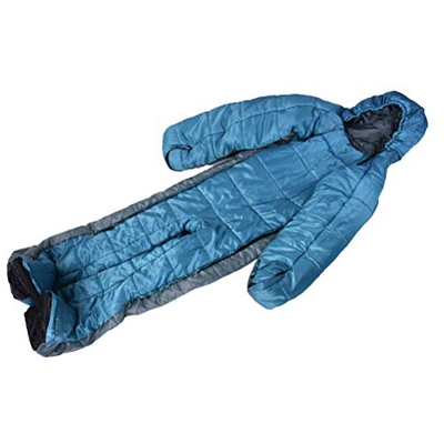 Wing Adulto Usable Traje de Saco de Dormir para Camping,De pie 3 Temporada Ropa de Dormir de Cuerpo Completo para Viajes de Senderismo al Aire Libre, 