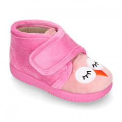 Botita De Casa Sin Cordones Buhito En Lana. 19 Malva en oferta