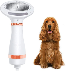 Tiyano Secador de Pelo eléctrico para Mascotas Soplador de Cabello y Cepillo 2 en 1 Temperatura Seca Ajustable Multifuncional de Ruido (Color: Blanco) características