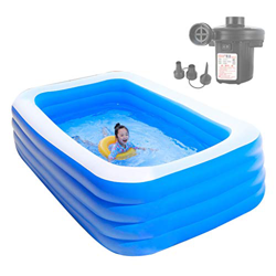 GJXJY Piscinas Hinchables Grandes con Bomba De Aire, Piscina Inflable Infantil Rectangular,Piscinas Desmontables,Piscina Inflable Infantil,para NiñOs, precio