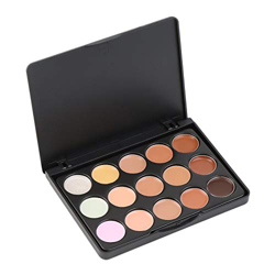 15 Color Face Creamy Concealer Hide Blemish Make-up Concealer Cream SetBlackBlack precio