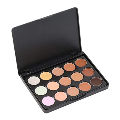 15 Color Face Creamy Concealer Hide Blemish Make-up Concealer Cream SetBlackBlack