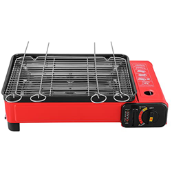 Parrilla De Gas Negra, LucaSng Con Parrilla Y Placa De Parrilla Sin Cartuchos De Gas, Para JardíN, Patio, Picnic, Horno De Repuesto En Caso De Fallo D precio