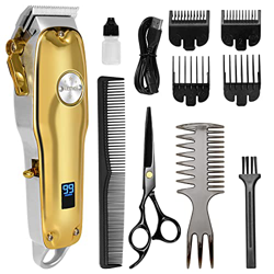 LAOYE Maquina Cortar Pelo Profesional, Recortadora de Barba& Cortadora de Cabello -12Pcs Kit Cortapelos Hombre Inalámbrico Recargable USB/LCD Pantalla características