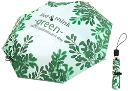 Sombrilla Plegable Sombrilla Creativa Pequeña Pintura Automática Fresca Sol Y Lluvia Doble Uso Triple Hoja Negra Prueba De Viento en oferta