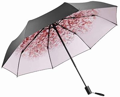 Paraguas Simple Y O, Protección Uv, Sombrilla De Viaje Para Dama, Plegable Ultraligero, Llueva O Truene, Sombrilla Negra Pequeña, Sombrilla Fácil De L