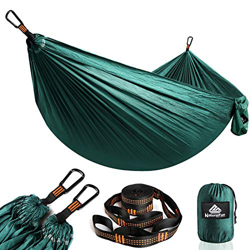 NatureFun Hamaca ultraligera para camping| 300kg de capacidad de carga, (275 x 140 cm) Estilo paracaídas de Nylon, transpirable y de secado rápido. 2  precio