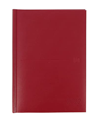Oxford, Agenda 2022 Día Página A5, Tapa Extradura Cosida, Castellano, Color Rojo en oferta