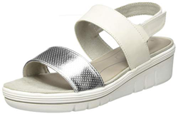 Marco Tozzi 2-2-28515-24, Sandalia con Pulsera Mujer, Blanco (White Comb 197), 40 EU en oferta