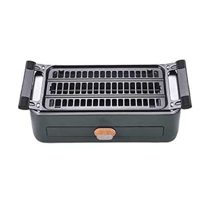 Parrilla eléctrica sin Humo, Parrilla eléctrica, máquina de Barbacoa Interior, Parrilla de Barbacoa Interior al Aire Libre, para Amigos y Familiares B