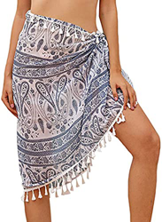 Davicher Mujeres Sarong Beach Pareo Tassel Beach Falda Pareo Seaside Mujeres Vestido de Playa Mujeres Bikini Cover Up Multiusos Beach Wrap Sarong Cove en oferta