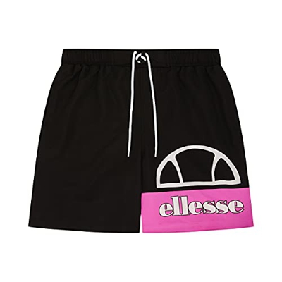 ellesse Heritage FAI - Bañador corto para hombre, diseño de piscina, color negro