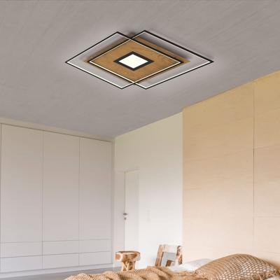 Paul Neuhaus Q-AMIRA plafón LED, decoración madera