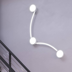 Plafón LED Dela-Lima 3 luces, níquel en oferta