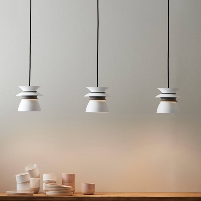 Lámpara colgante LED Diablo Ø 16,5 cm, blanco/gris