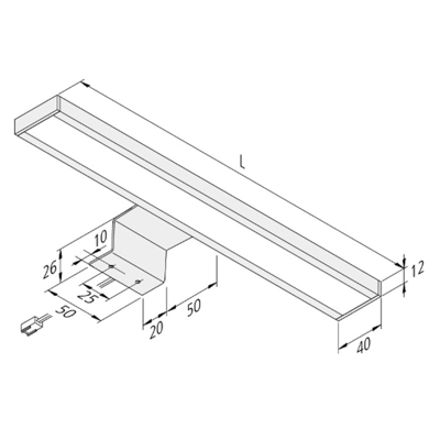 Lámpara de mueble LED Lugano 4.000 K, 120 cm