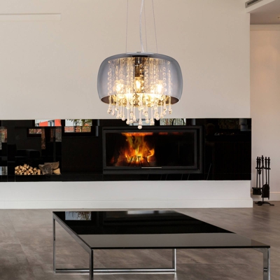 Lámpara colgante Kalla con cristales decorativos