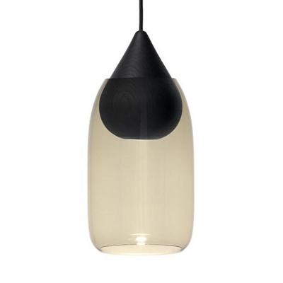 Mater Liuku Drop madera negro vidrio gris humo