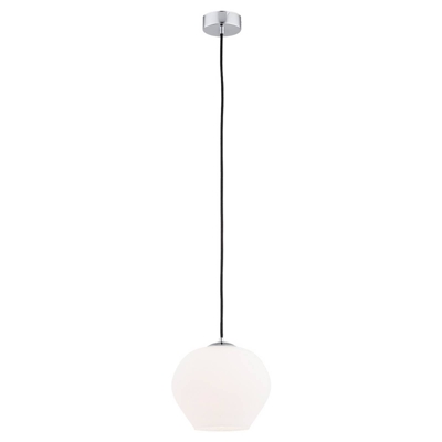 Lámpara colgante Kaja bola de vidrio opal, Ø 20 cm