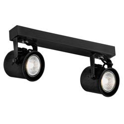 Foco de techo Canico, 2 luces, negro precio