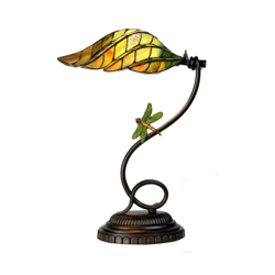 Leaf - elegante lámpara de mesa de estilo Tiffany en oferta