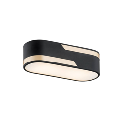 Plafón Tilden en negro/oro, largo 30 cm características