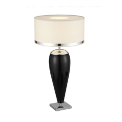 Lámpara de mesa Lund en blanco y negro, alto 70 cm precio