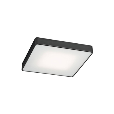 Plafón Oro de acero y vidrio, negro, 25cm