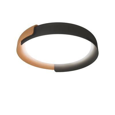 Kundalini Dala plafón LED gris oscuro/cobre