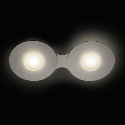 GROSSMANN Disc plafón LED, gris plata, 2 luces