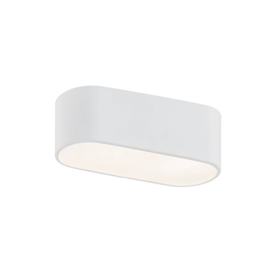 Plafón Tilden de acero en blanco, largo 30 cm