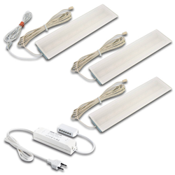 LED Glas-Line bajo mueble, set 3, blanco cálido en oferta