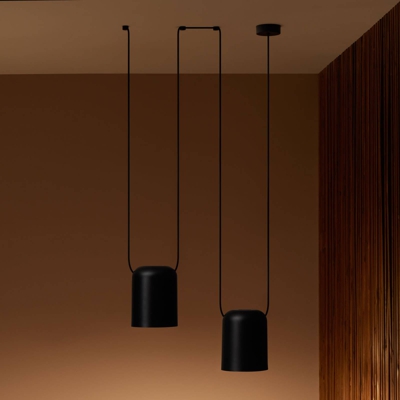 LEDS-C4 Attic Double cilindro Ø 15cm negro