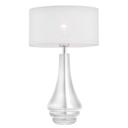 Lámpara de mesa Arabesca, transparente, blanco en oferta