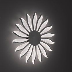 Aplique LED Dela-Suna 18 luces negro, atenuable en oferta