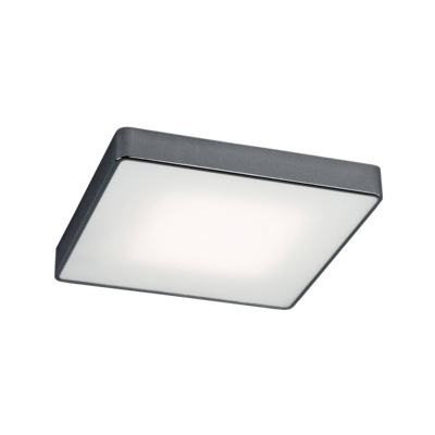 Plafón Oro de acero y vidrio, gris, 35cm