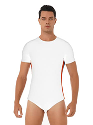 YOOJIA Hombres Bañador de Una Pieza con Pantalones Cortos Mono de Natación para Playa Piscina Moda Traje de Baño Mono Deportivo Blanco B L características