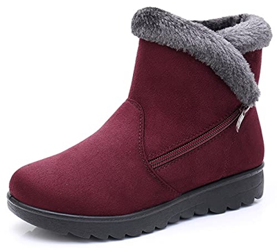 Zapatos Invierno Mujer Botas de Nieve Casual Calzado Piel Forradas Calientes Planas Outdoor Boots Antideslizante Zapatillas para Mujer EU39/fabricante