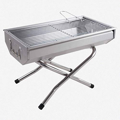 kiter Parrilla de Barbacoa Parrilla Barbacoa portátil Plegable Parrilla de carbón de Barbacoa de carbón Parrilla Fumador Gril cocinar al Aire Libre Qu