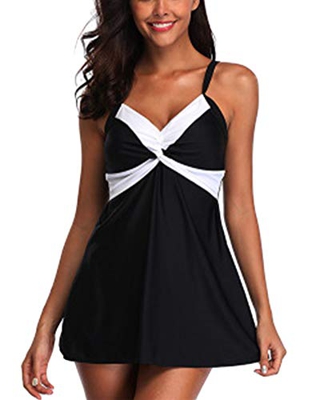 Traje De Baño Mujer Correa Ajustable Faldas De Dos Piezas Ropa Sin Manga Bañador Bikinis para Playa con Pantalones Cortos 5XL